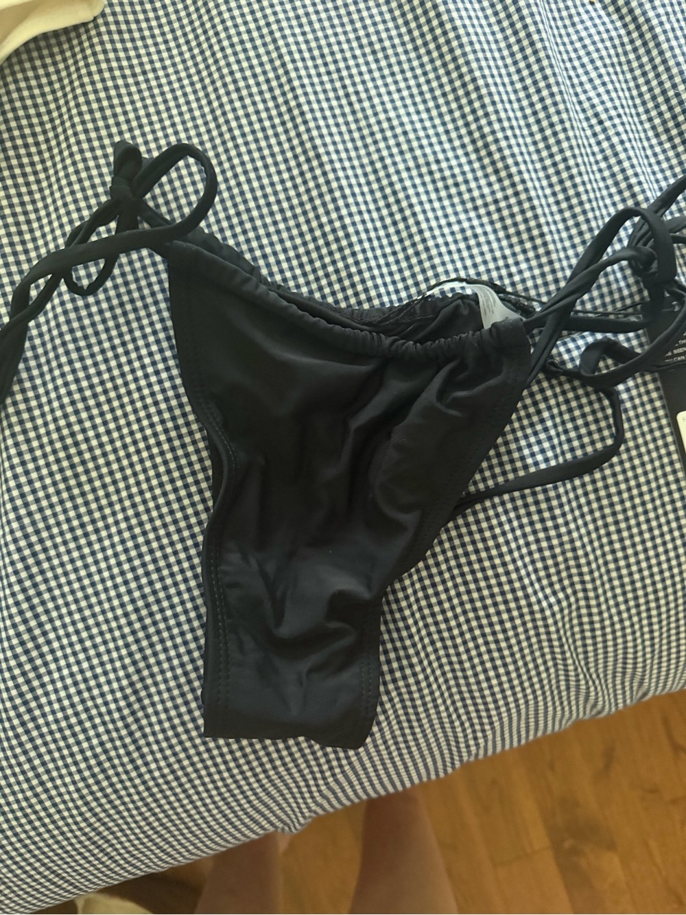 Fashion Nova Women’s Black Tie-Side Bikini Bottom